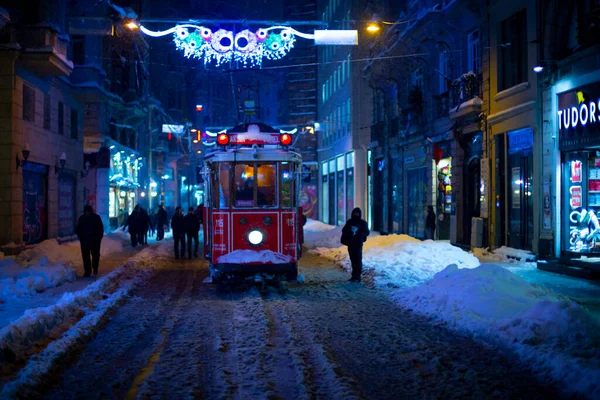Túnel Parada Tranvía Taksim Tunel Tranvía Estambul — Foto de Stock