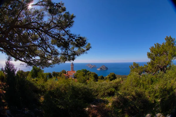 Gelidonya Lighthouse Lycian Way — Stock Photo, Image