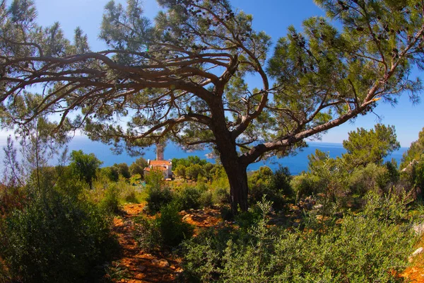 Faro Gelidonya Igual Que Paraíso Escondido Situado Entre Adrasan Kumluca —  Fotos de Stock