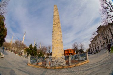 Obelisk of Theodosius, (dikilitas) in the Hipodrome of Constantinople (Sultan Ahmet Meydanı)