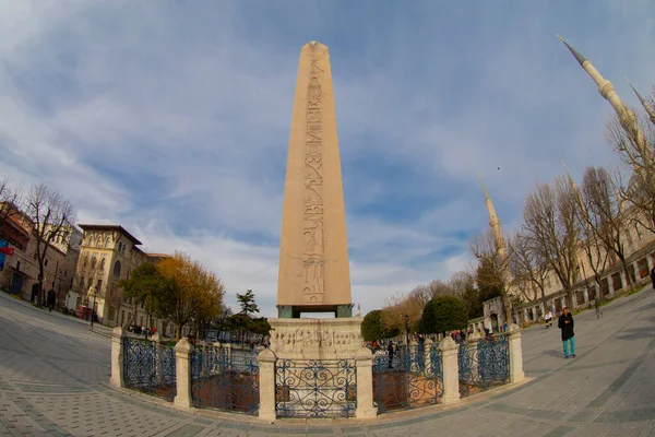 Theodosius Obeliszkje Dikiliták Konstantinápolyi Hippodromban Ahmet Szultán Tér — Stock Fotó