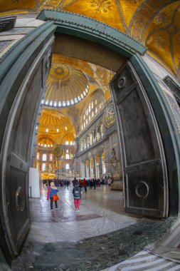 Ayasofya (Ayasofya) İstanbul, Türkiye, Bizans mimarisi, kent simgesi ve mimari dünya harikası