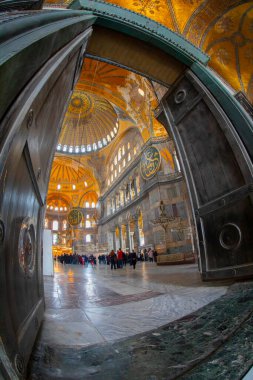 Ayasofya (Ayasofya) İstanbul, Türkiye, Bizans mimarisi, kent simgesi ve mimari dünya harikası