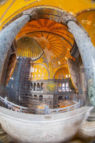 Интерьер Собора Святой Софии Hagia Sofia Ayasofya Стамбуле Турция Византийская — стоковое фото