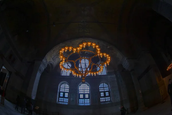 Интерьер Собора Святой Софии Hagia Sofia Ayasofya Стамбуле Турция Византийская — стоковое фото