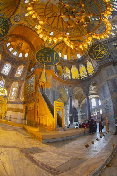Hagia Sophia Hagia Sofia Ayasofya Interieur Istanbul Turkije Byzantijnse Architectuur — Stockfoto