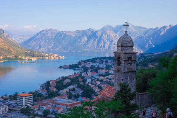 Casco Antiguo Kotor Bahía Kotor Del Mar Adriático Montañas Balcánicas —  Fotos de Stock