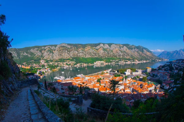 Die Historische Altstadt Von Kotor Und Die Bucht Von Kotor — Stockfoto