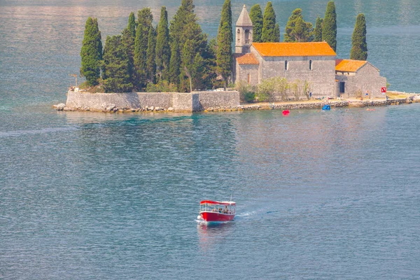 Igreja Nossa Senhora Das Rochas Ilha São Jorge Baía Kotor — Fotografia de Stock