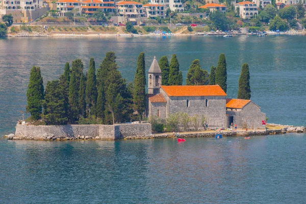 Church Our Lady Rocks Island Saint George Bay Kotor Perast — 스톡 사진