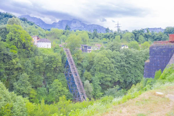 Stará Lokomotiva Vozem Nachází Muzeu Bitvy Neretvě Během Druhé Světové — Stock fotografie