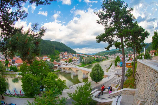 Oude Stenen Brug Rivier Drina Visegrad Werken Mehmet Pasha Sokolovic — Stockfoto