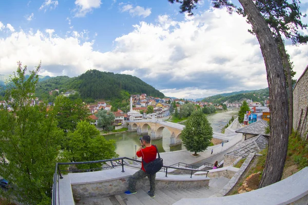 Oude Stenen Brug Rivier Drina Visegrad Werken Mehmet Pasha Sokolovic — Stockfoto