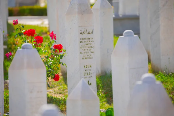 Bosna Savaşı Mağdurlarına Adanmış Müslüman Mezarlığı Saraybosna Bosna Hersek — Stok fotoğraf