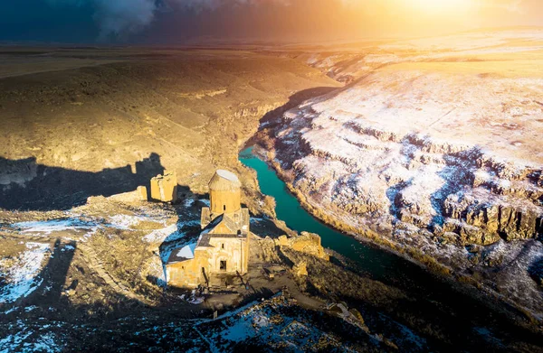 Ani Ruiny Ani Jest Zrujnowane Niezamieszkałe Średniowieczne Miasto Ormian Położony — Zdjęcie stockowe