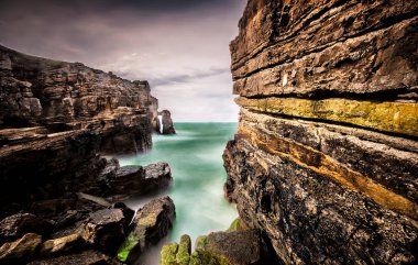 Izmit Kandra region is the place with the most diverse geography in Turkey in terms of rocks, rocks photographed with long exposure technique.