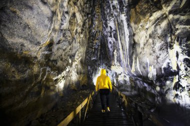 Bazalt sütunlar - Sinop Boyabat, Türkiye 'de doğal volkanik kaya oluşumu