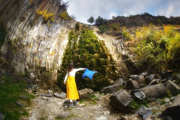 玄武岩柱 土耳其Sinop Boyabat的自然火山岩形成 — 图库照片