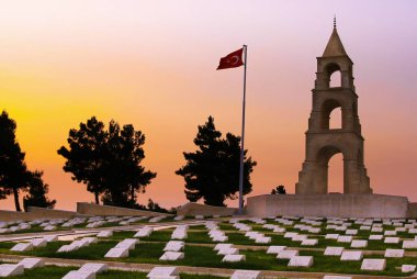 Canakkale Martyrs' Monument, built in memory of the Turkish soldiers who fought in the First World War.