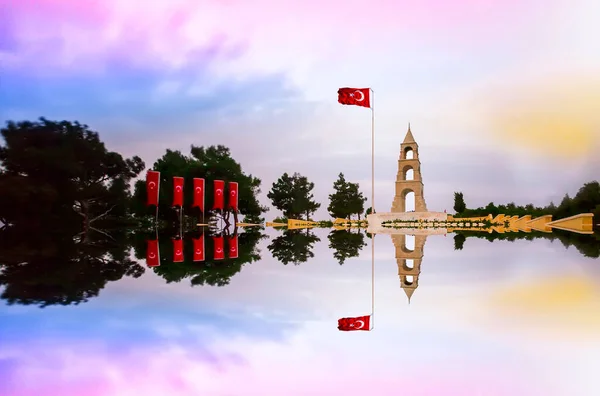 Monumento Los Mártires Canakkale Construido Memoria Los Soldados Turcos Que — Foto de Stock