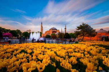 İstanbul, Türkiye 'de Ayasofya manzarası çok güzel