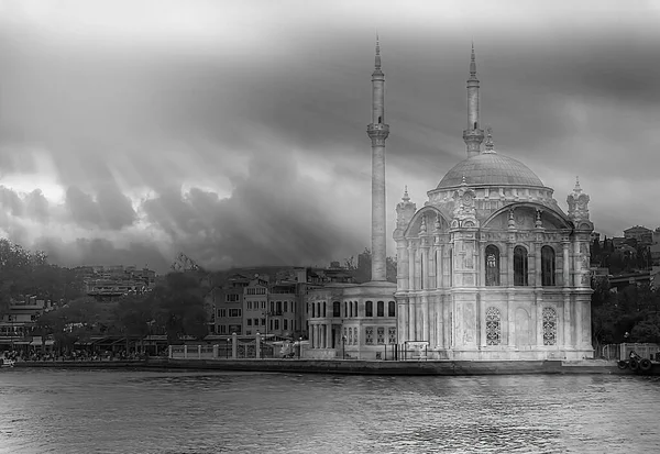 Ortakoy Mosque Bosphorus Bridge Istanbul Sunrise Turkey — Stock Photo, Image