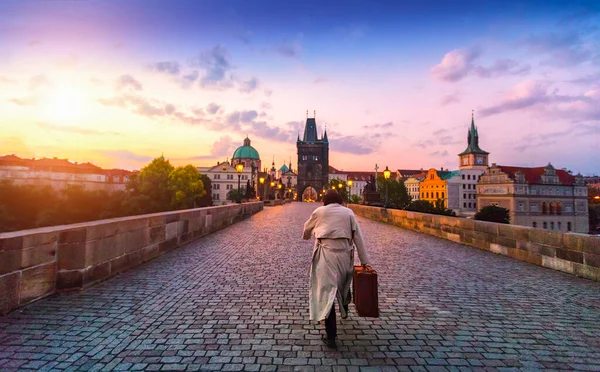 Praha Hlavním Městem Největším Městem České Republiky Minulosti Bylo Také — Stock fotografie