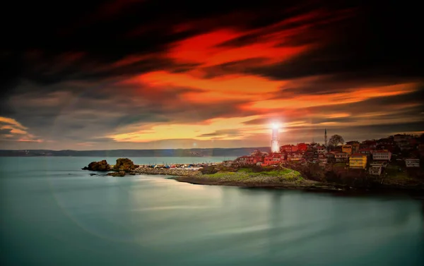 Famous Rumeli Lighthouse Bosporus Istanbul — 스톡 사진