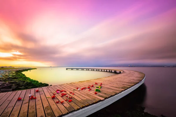 Sekapark Izmit Kocaeli Belo Parque Natural Litoral Pôr Sol Vista — Fotografia de Stock