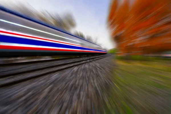 The bullet train was shot with the long exposure technique.