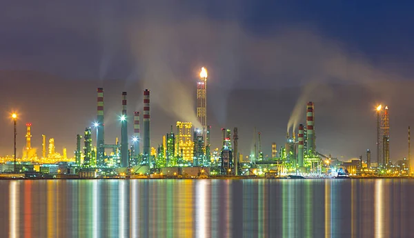 TUPRAS (Turkish Petroleum Refineries Corporation) in Izmit, Kocaeli, Turkey. TUPRAS facilities sunset view.