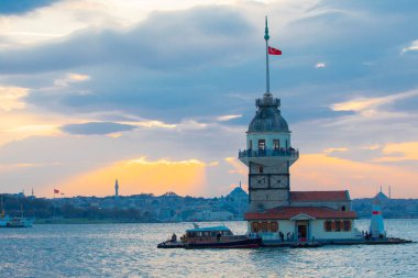 Sunset and evening parliament hours Maiden's Tower has the title of the most photographed architecture in the world.