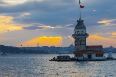 Sunset and evening parliament hours Maiden's Tower has the title of the most photographed architecture in the world.