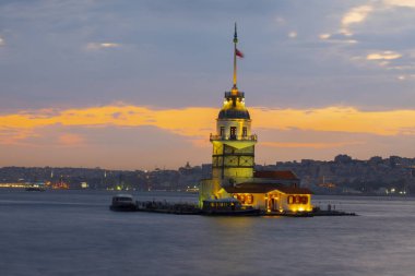 Sunset and evening parliament hours Maiden's Tower has the title of the most photographed architecture in the world.
