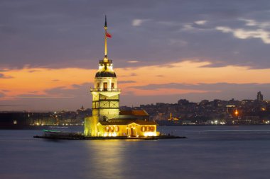 Sunset and evening parliament hours Maiden's Tower has the title of the most photographed architecture in the world.