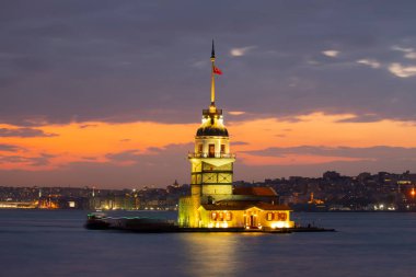 Sunset and evening parliament hours Maiden's Tower has the title of the most photographed architecture in the world.