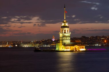 Sunset and evening parliament hours Maiden's Tower has the title of the most photographed architecture in the world.
