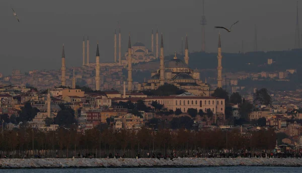 Τζαμί Καμλίκα Αγία Σοφία Σουλταναχμέτ Τέλειο Πανόραμα Της Κωνσταντινούπολης Στο — Φωτογραφία Αρχείου