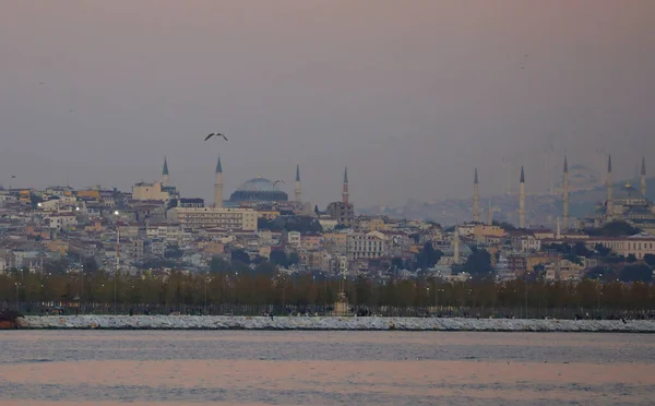 Mesquita Camlica Hagia Sophia Sultanahmet Perfeito Panorama Istambul Mesmo Quadro — Fotografia de Stock