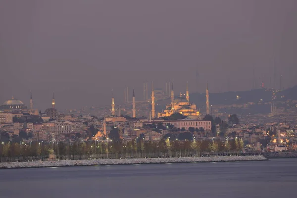Camlica Mosque Hagia Sophia Sultanahmet Perfect Panorama Istanbul Same Frame — Stock Fotó