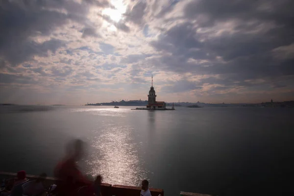 Ηλιοβασίλεμα Και Απογευματινές Ώρες Maiden Tower Έχει Τον Τίτλο Της — Φωτογραφία Αρχείου