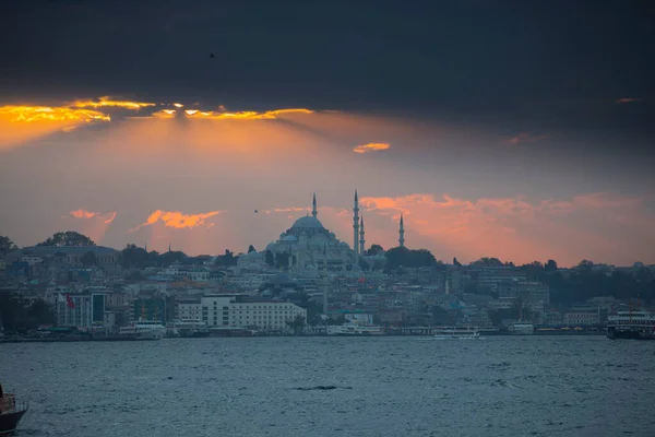 Mesquita Suleymaniye Vista Istanbul — Fotografia de Stock