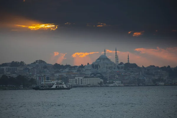 Süleymaniye Moschee Und Blick Auf Istanbul — Stockfoto