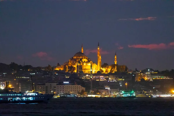Mezquita Suleymaniye Vista Estambul — Foto de Stock