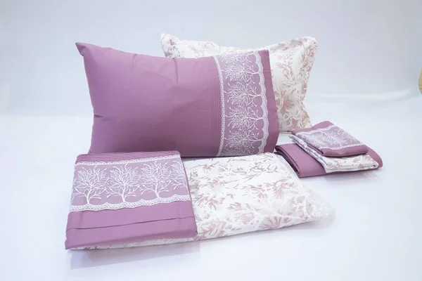 White background colorful bedding sets