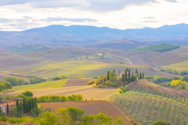 Pienza Toscana İtalya, yol hangi resimleri ünlü film haline gladyatör yapılmıştır