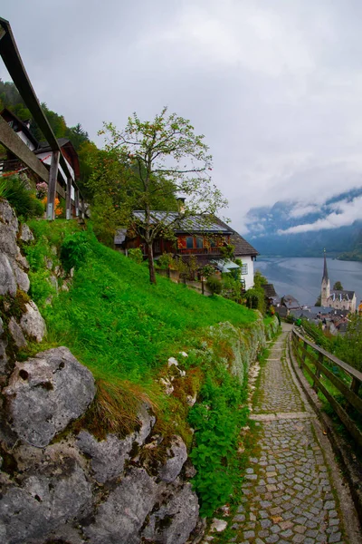 Beleza Cênica Áustria Hallstat Foto — Fotografia de Stock