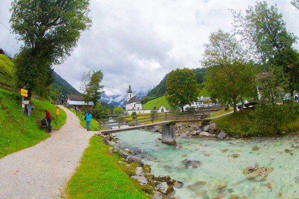 Berchtesgaden National Park Germany Parish Church Sebastian Village Ramsau — Stock Photo, Image