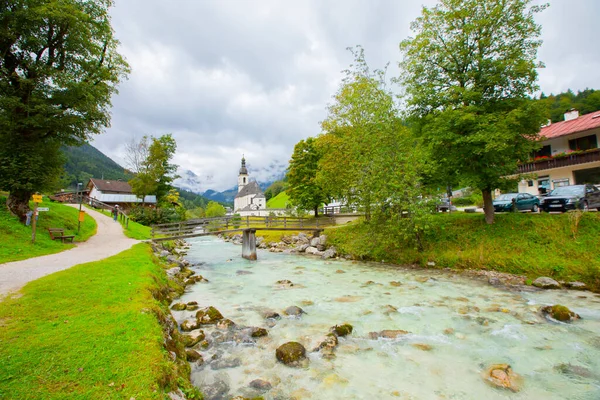 Berchtesgaden National Park Germany Parish Church Sebastian Village Ramsau — ストック写真