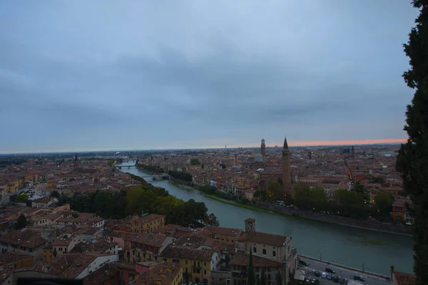 Ponte Pietra Stone Bridge 1St Century Oldest Roman Monument Verona — Stock Photo, Image